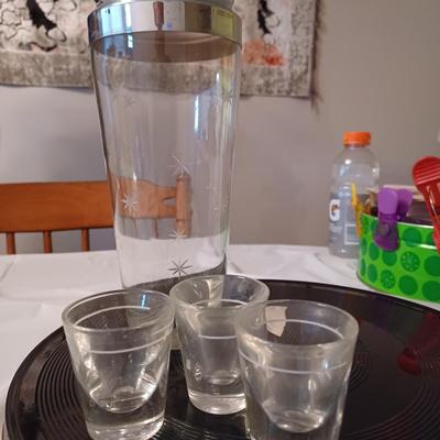 shaker and 3 jiggers