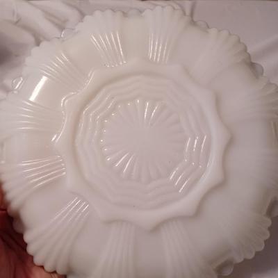 Vintage Milk Glass Serving Dish