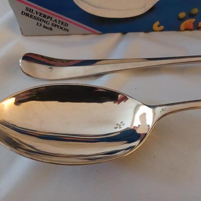 2 silverplated spoons