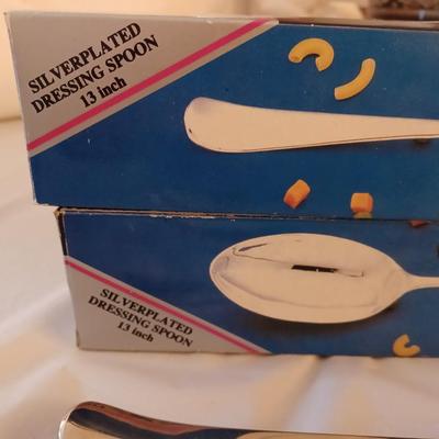 2 silverplated spoons