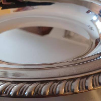 3pc silver plate serving dishes