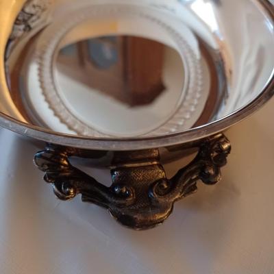 3pc silver plate serving dishes