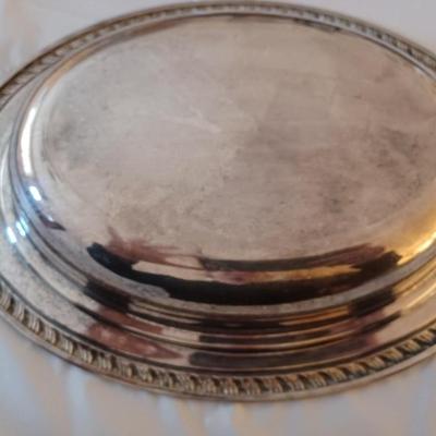 3pc silver plate serving dishes