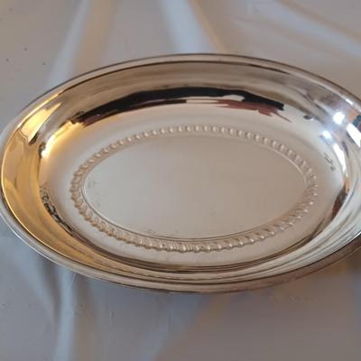 3pc silver plate serving dishes