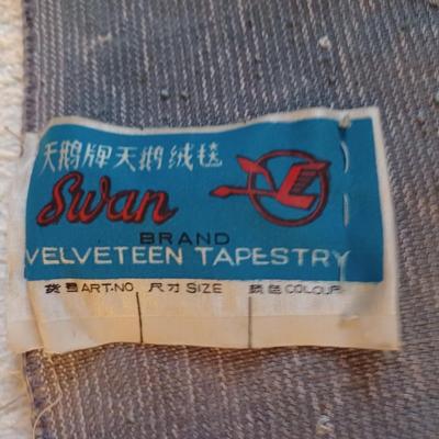 Vintage velvet wall rug tapestry romantic HORSES