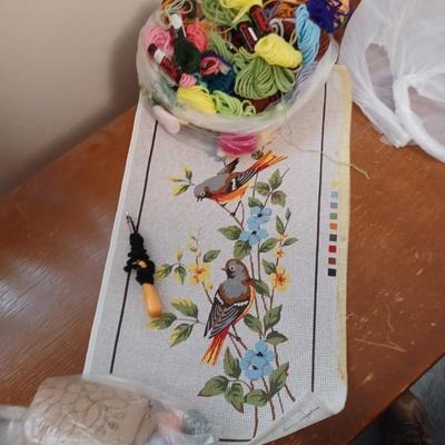 Needlepoint/ Hooking craft lot