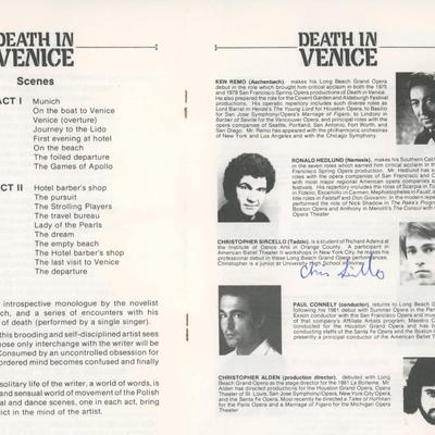 Christopher Sircello signed Death in Venice program