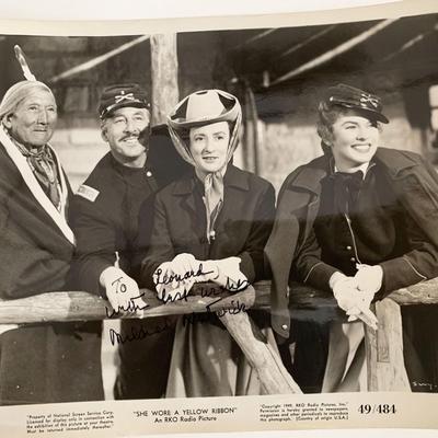 She Wore a Yellow Ribbon Mildred Natwick signed movie photo