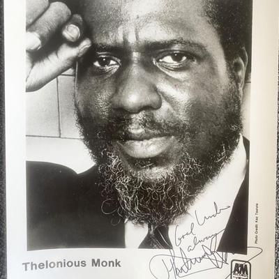 Thelonius Monk signed photo