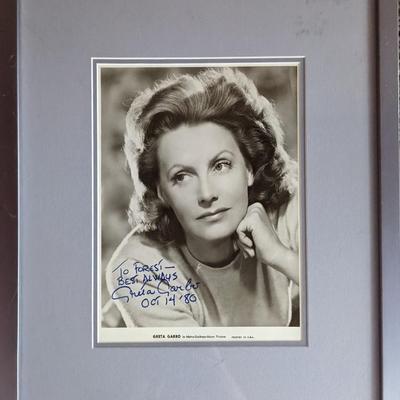 Greta Garbo signed photo with date inscription