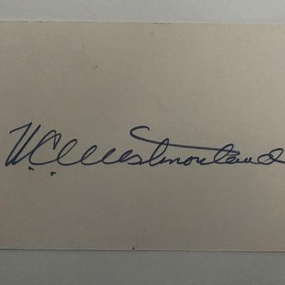 United States Army general William Westmoreland signature cut