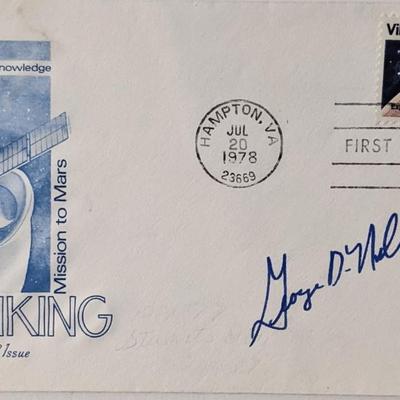George D. Nelson Signed Viking Missions To Mars First Day Cover