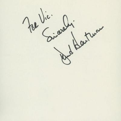 David Hartman signed note