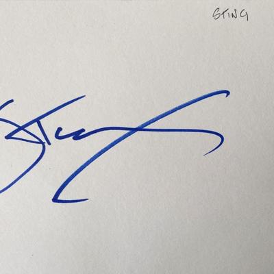 Sting original signature, GFA Authenticated