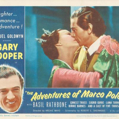 The Adventures of Marco Polo  1954 original vintage lobby card