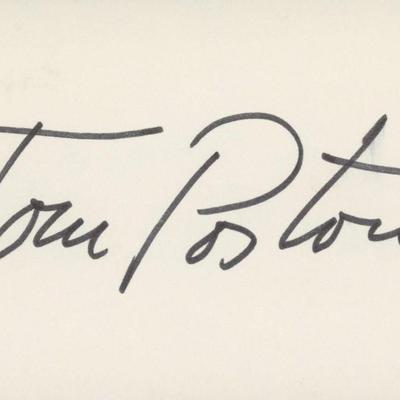 Tom Poston signature cut