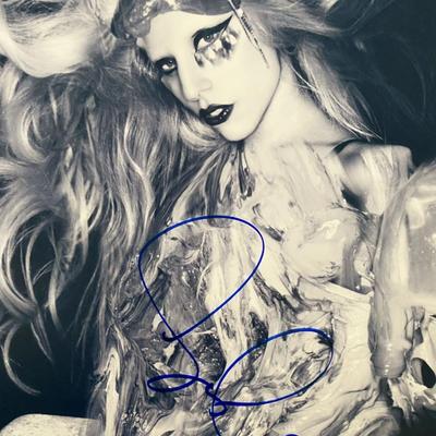 Lady Gaga signed photo