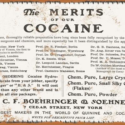 The Merits of Cocaine Reprint Poster
