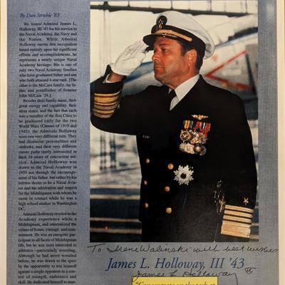 Admiral James L. Holloway III Signed Photo