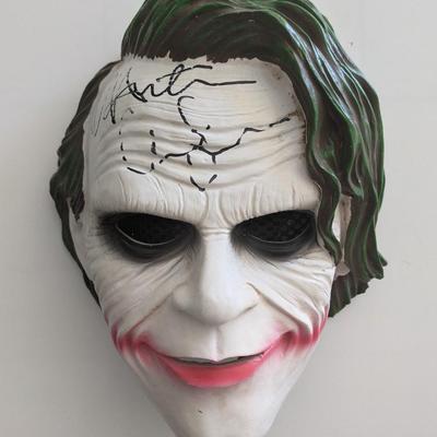 Heath Ledger Signed Ceramic Joker Mask