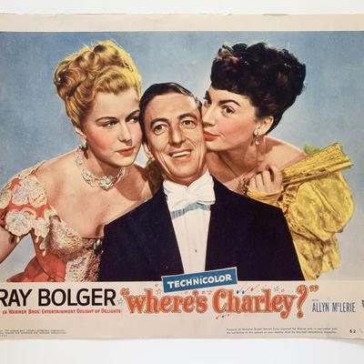 Where's Charley? original 1952 vintage lobby card
