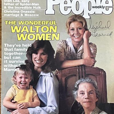 The Waltons Michael Learned signed People magazine cover