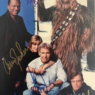 Star Wars Force Awakens cast signed photo