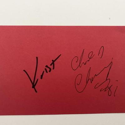 Nirvana Krist Novoselic and Chad Channing Original Signature. GFA Authenticated