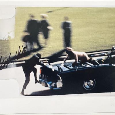 JFK Secret Service agent Clint Hill signed assassination photo