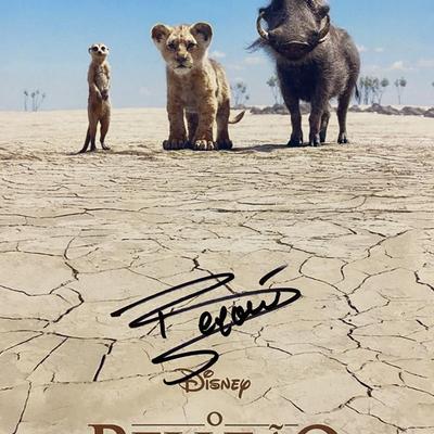 The Lion King BeyoncÃ© signed movie photo 