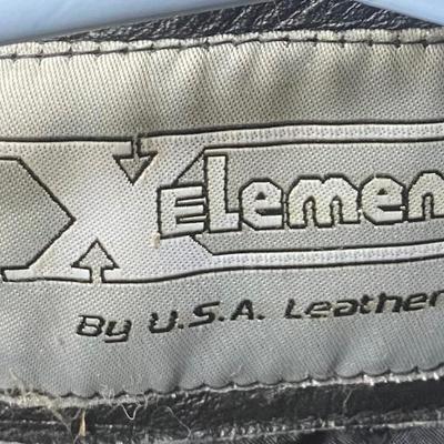 X Element Leather Motorcycle Coat