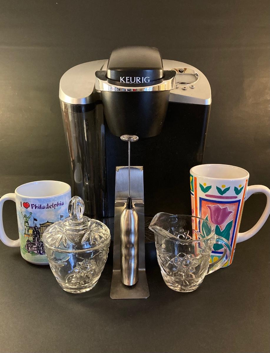 LOT 157J Keurig Coffee Maker, Frother and More