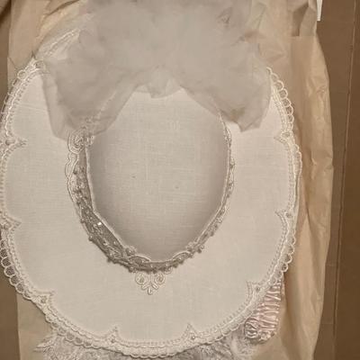 Vintage wedding dress and hat