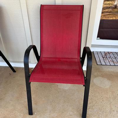 Red Sling Chairs & Table (Y-MG)