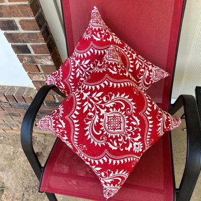 Red Sling Chairs & Table (Y-MG)