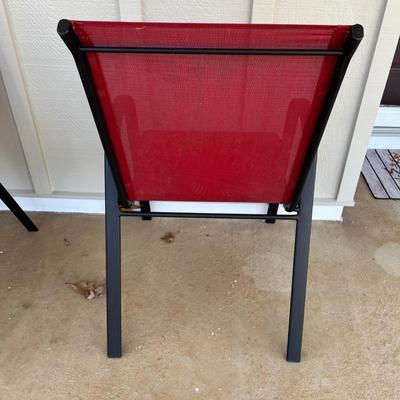 Red Sling Chairs & Table (Y-MG)