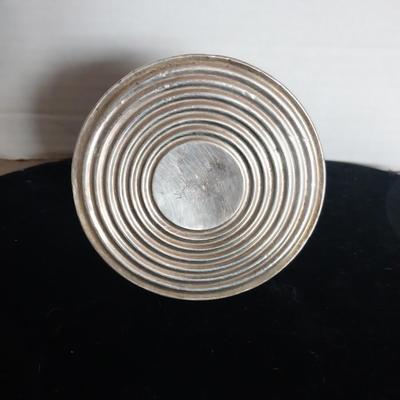 TWO STERLING SILVER (WEIGHTED) CANDLE STICK HOLDERS