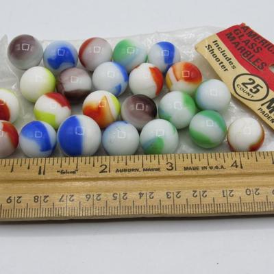 Vintage Marble King American Made Glass Marbles with Original Packaging