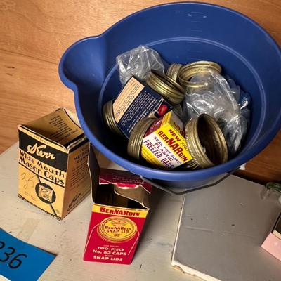 Bucket of Canning jar rings