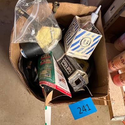 Box of plumbing hardware