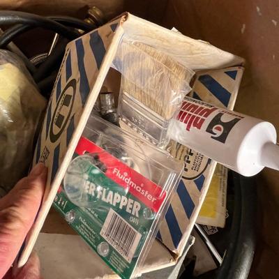 Box of plumbing hardware