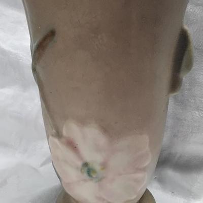1930s Weller Magnolia two handeled tall Vase 6 1/2"