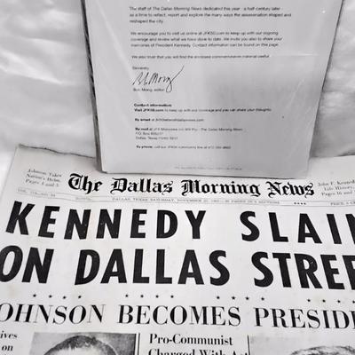 Reproduction The Dallas Times Still in Box "KENNEDY SLAIN ON DALLAS STREET"