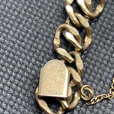 1/20 12k GF Gold Filled Chain Vintage Bracelet 8