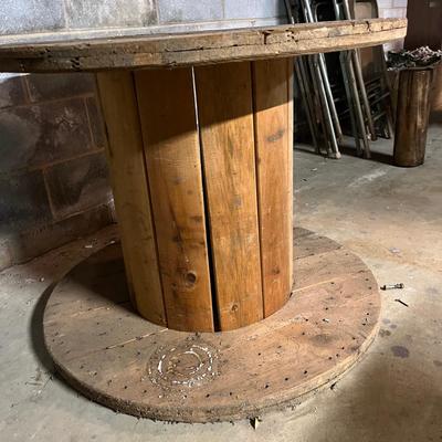 Large Wooden Wire Spool Table (BS1-MG)