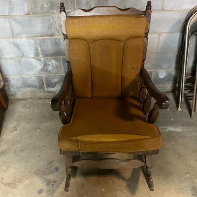 Wooden Rocking Chair With Cushions (BS1-MG)