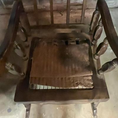 Wooden Rocking Chair With Cushions (BS1-MG)