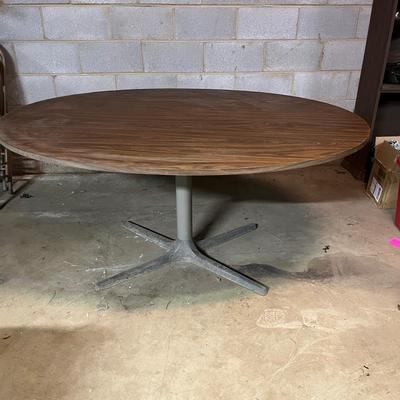 Wooden Topped Table with Metal Base (BS1-MG)