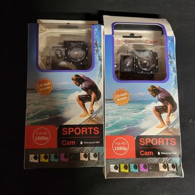 Two 1080p Sports Cameras, Portable Scanner and a 8gb MicroSDHC Card (BS2-DW)