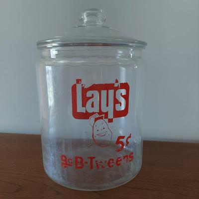 Vintage Lay's Go-B-Tweens Glass Jar (B3-BBL)